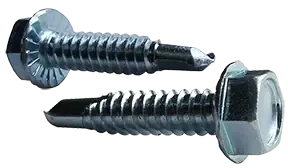 12/14" X 3/4" Self-Drilling Screws Hex Washer with Serration Head Point Type 3 Steel Zinc Plated (5000/Pkg.) Exclusive Offer