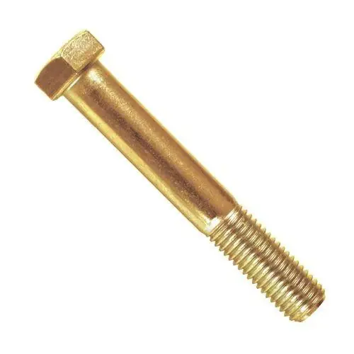 Trusted Brand 3/8-16 X 1" Hex Head Cap Screws Brass Partially Threaded (25 / Pkg.)