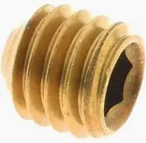 8-32 X 1/2" Cup Point Socket Set Screws Brass (100 / Pkg.) Final Sale