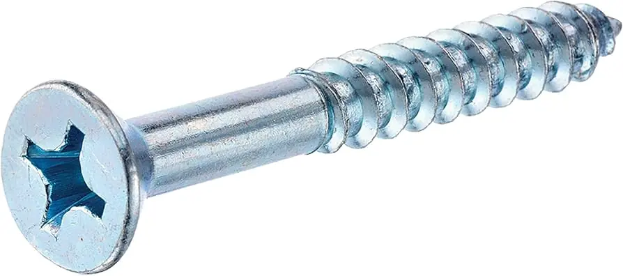 Instant Buy 24 X 3" Wood Screws Phillips Drive Flat Head Steel Zinc Plated (100 / Pkg.)
