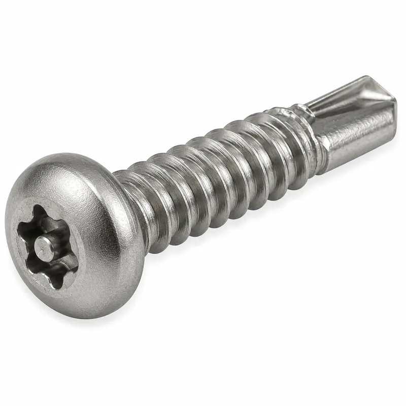 6-20 X 3/8" Tamper Resistant Self-Drilling Screws Pan Head Pin-In Six Lobe Drive 410 Stainless Steel (100 / Pkg.) Top Pick