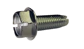 Price Drop 10-32 X 3/8" Type 1 Thread Cutting Screws Indented Hex Washer Head Slotted Drive Steel Zinc & Bake (8000 / Pkg.)