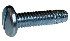 High Quality 10-24 X 5/16" Type F Thread Cutting Screws Pan Head Slotted Drive Steel Zinc & Bake (10000 / Pkg.)