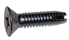 6-32 X 3/8" Type 1 Thread Cutting Screws Flat Head Phillips Drive Steel Zinc & Bake (10000 / Pkg.) Certified