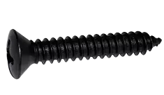 Special Discount 8 X 1-1/2" Type AB Self Tapping Sheet Metal Screws Oval Head Phillips Drive Steel Black Oxide (4000/Pkg.)