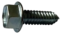 12 X 1" Type AB Self Tapping Sheet Metal Screws Indented Hex Washer Head Unslotted Drive Steel Zinc & Bake (3000/Pkg.) Next Day Delivery