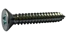 Brand New 5 X 1-1/4" Type AB Self Tapping Sheet Metal Screws Flat Head Phillips Drive Steel Zinc & Bake (8000/Pkg.)