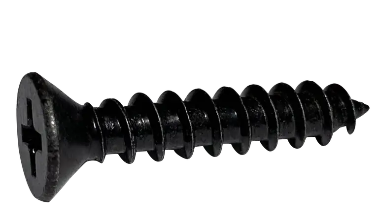 6 X 3/8" Type B Self Tapping Sheet Metal Screws Flat Head Phillips Drive Steel Black Oxide (10000/Pkg.) Next Day Delivery