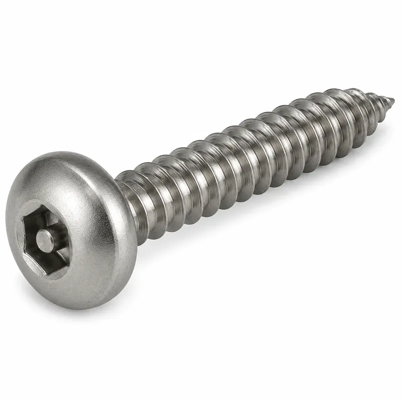 14 X 1" Tamper Resistant Sheet Metal Screws Button Head Pin-In Hex Socket Drive 18/8 Stainless Steel (100 / Pkg.) Flash Sale
