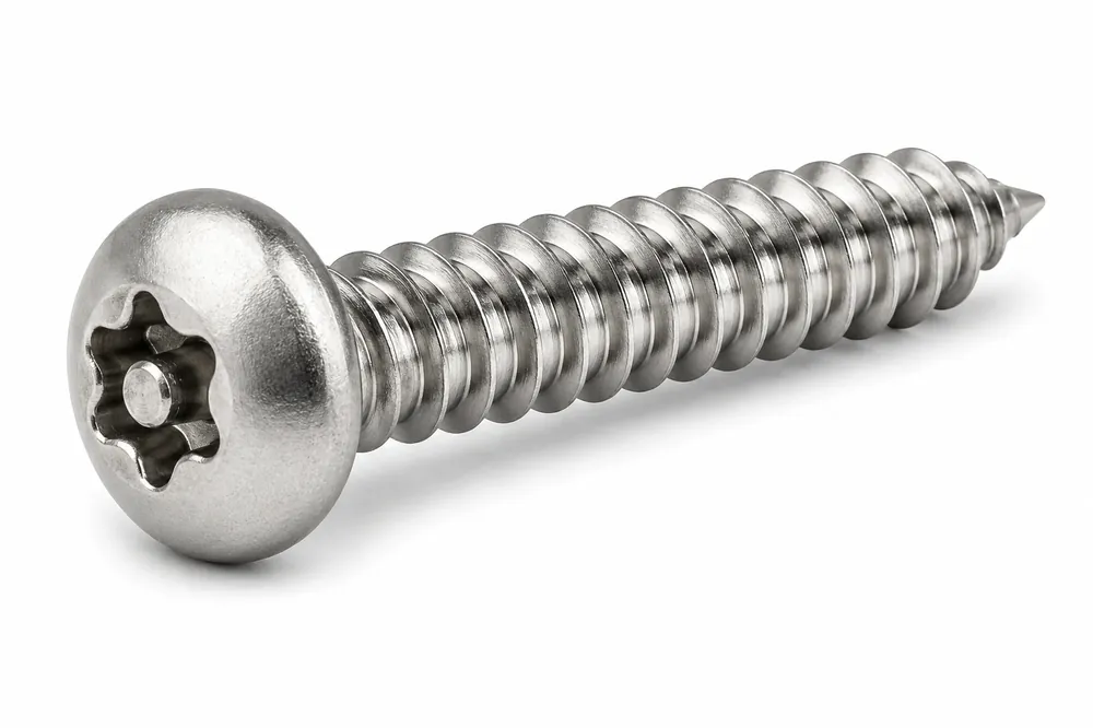 10 X 1/2" Type AB Tamper Resistant Sheet Metal Screws Button Head Pin-In Six Lobe Drive 18/8 Stainless Steel (100 / Pkg.) Big Sale