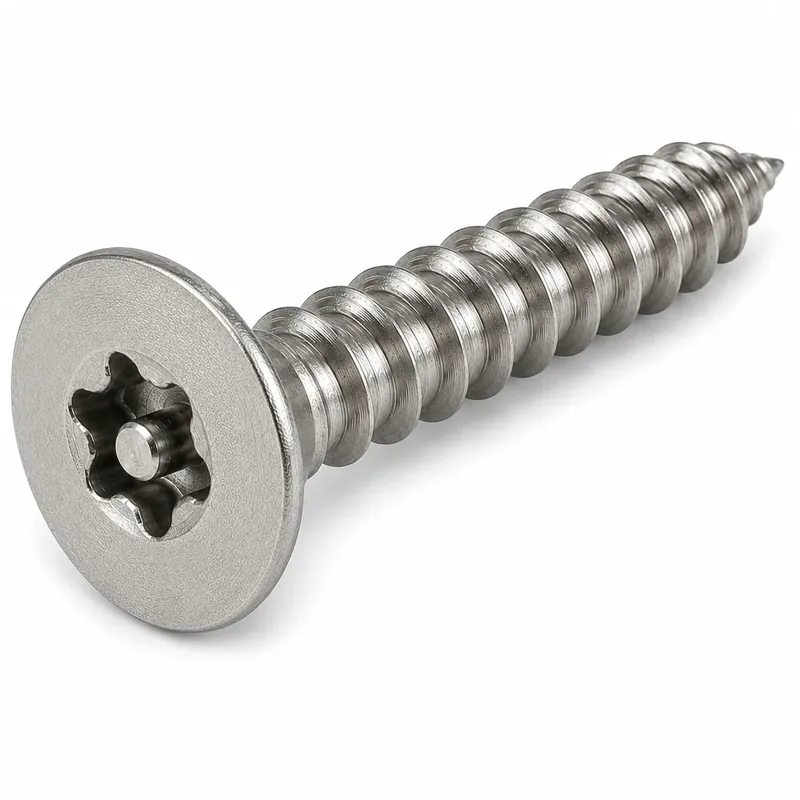 12 X 1-1/2" Tamper Resistant Sheet Metal Screws Flat Head Pin-In Six Lobe Drive 18/8 Stainless Steel (100 / Pkg.) Shop Now