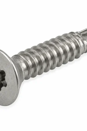 Popular 10 X 3" Tamper Resistant Self-Drilling Screws Flat Head Pin-In Six Lobe Drive (T20) 410 Stainless Steel (100 / Pkg.)