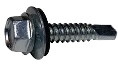 10-16 X 1-1/4" Self-Drilling Screws Indented Hex Washer Head Bonded EPDM Washer Steel 1000 Hr Salt Spray (2000/Pkg.) Today Only