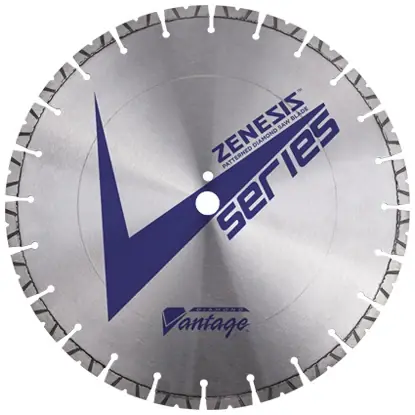 Diamond Vantage 1412EVRWZX4 14" x 0.125" x 1" Walk Behind Saw Diamond Blade for Concrete ZENESIS V2 SERIES PRO 12mm Segments Markdown