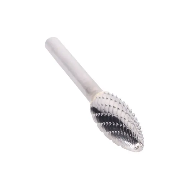 3/4" X 1-5/8" Flame Double Cut Carbide Bur Solid Carbide 1/4" Round Shank DULSH7 Clearance