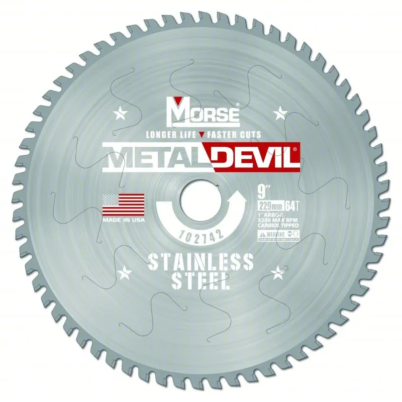 Special Discount 12" 80 Tooth Non-Ferrous Metal Devil Circular Saw Blade MK Morse CSM1280FNFC