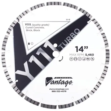 Super Sale Diamond Vantage 1212BDZUY2-2KV 12" x 0.125" Diamond Blade for Concrete/Masonry Y111 TURBO