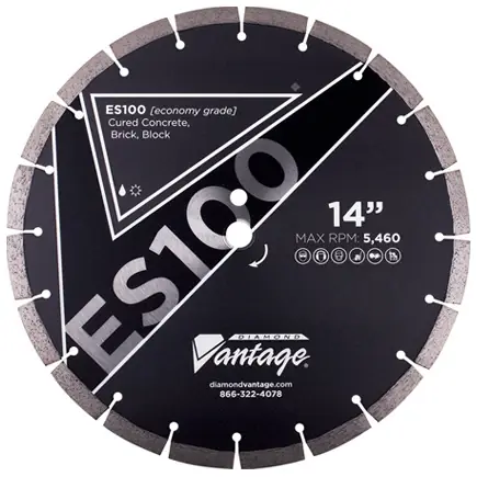 Diamond Vantage 1212BSI 12" x 0.125" Diamond Blade for Reinforced Concrete/Brick/Block/Cured Concrete ES100 - GENERAL PURPOSE Best Choice