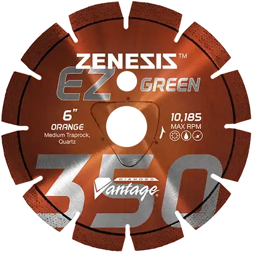 Price Drop Diamond Vantage 0508EZ350Z 5" x 0.080" Early Entry Saw Diamond Blade for Medium Aggregate/Early Entry Green Concrete/Medium Traprock/Quartz Z350 ORANGE