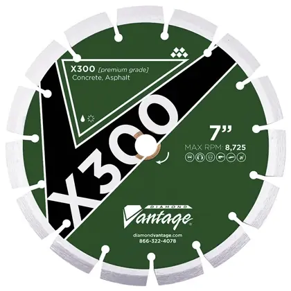 Grab Now Diamond Vantage 0550CCV 5" x 0.500" Diamond Blade for Concrete/Asphalt X300