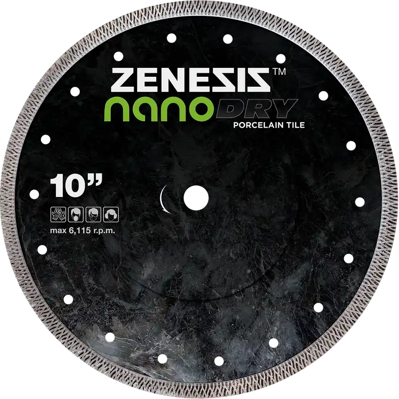 Flash Sale Diamond Vantage 4505C4PDX4Z 4.5" x 0.050" x 7/8" Diamond Blade for Sintered + Natural Stone/Porcelain ZENESIS NANO - DRY PORCELAIN TILE