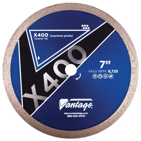 Hot Deal Diamond Vantage 4506CTWX4 4.5" x 0.060" Diamond Blade for Tile/Ceramic X400 Ceramic