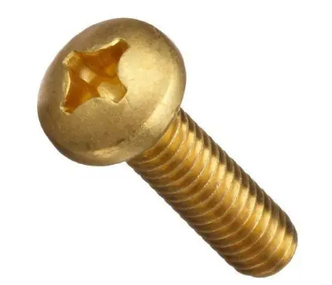 8-32 X 2-1/2" Pan Head Machine Screws Phillips Drive Brass (100 / Pkg.) Last Chance