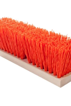 Genuine Magnolia Brush 1318-O 18" Orange Poly Corn Tapered Push Broom Head
