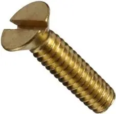 Genuine 5/16-18 X 1-1/4" Flat Head Machine Screws Slotted Drive Brass (200 / Pkg.)