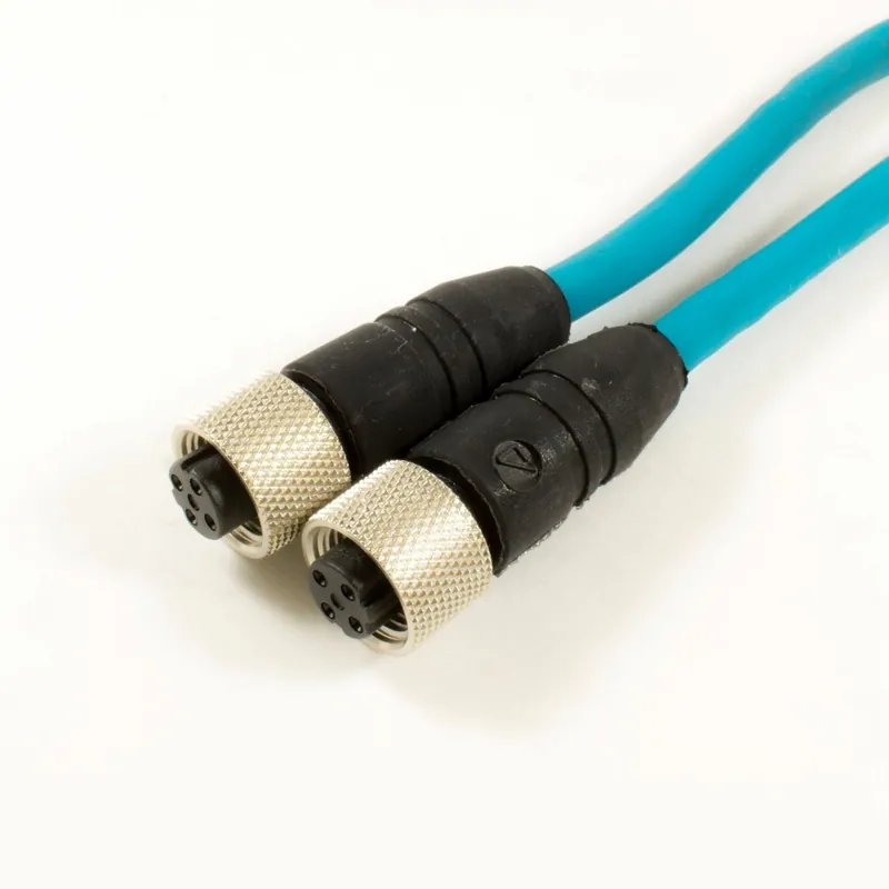 OBSOLETE - Alpha Connect Ethernet Cordset - M12 Female Straight to M12 Female Straight - 24AWG 2 Poles - AR04AR117 - Teal - 15M (49.2ft) Top Rated