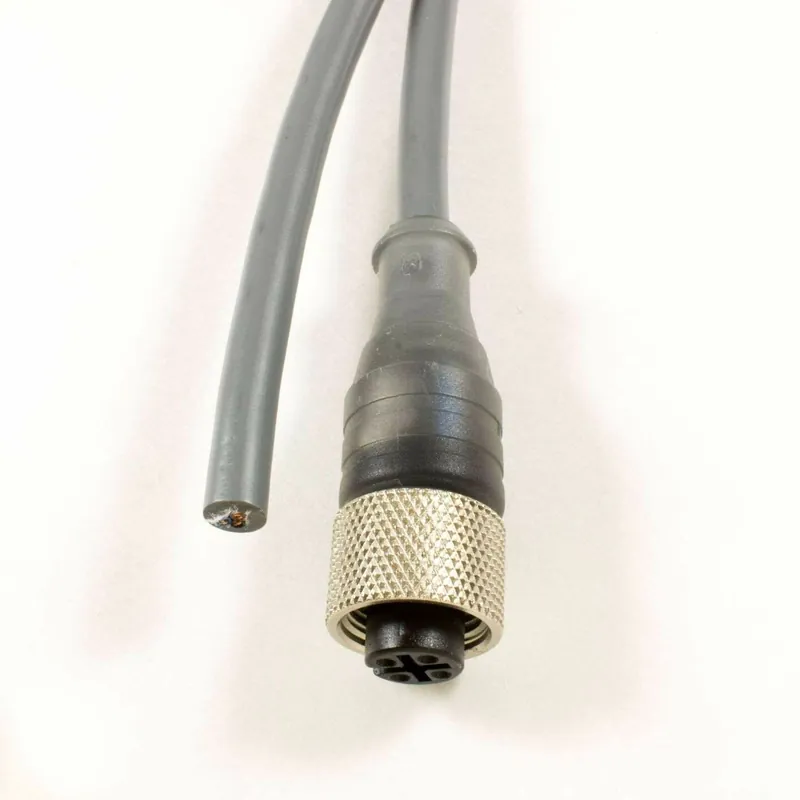 OBSOLETE - Alpha Connect Cordset - M12 Female Straight to Cut End - 24AWG 8 Poles - AR0800128 - Slate - 3M (9.84ft) Special Offer