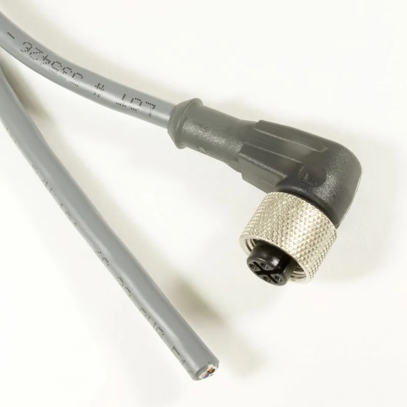 OBSOLETE - Alpha Connect Cordset - M12 Female 90° to Cut End - 22AWG 2 Poles - AW0500102 - Slate - 10M (32.8ft) Final Sale