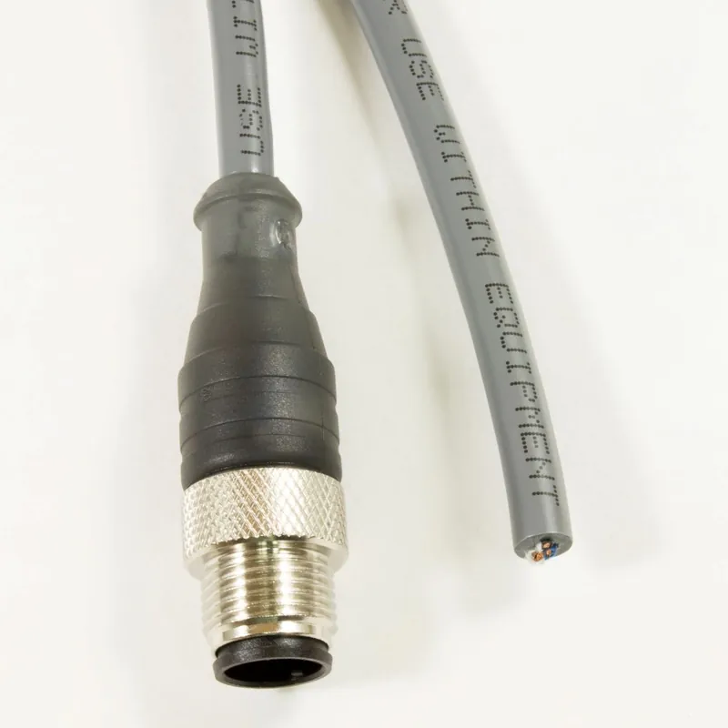 OBSOLETE - Alpha Connect Cordset - M12 Male Straight to Cut End - 22AWG 4 Poles - DR0400105 - Slate - 1M (3.28ft) Get Yours