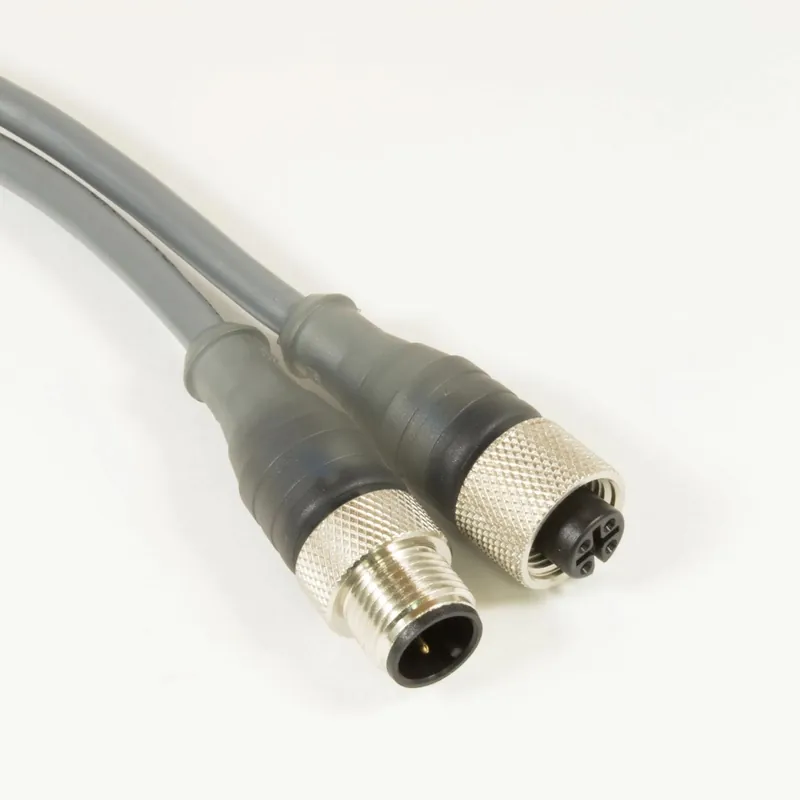 Certified OBSOLETE - Alpha Connect Cordset - M12 Male Straight to M12 Female Straight - 22AWG 5 Poles - DR05AR106 - Slate - 0.6M (1.97ft)