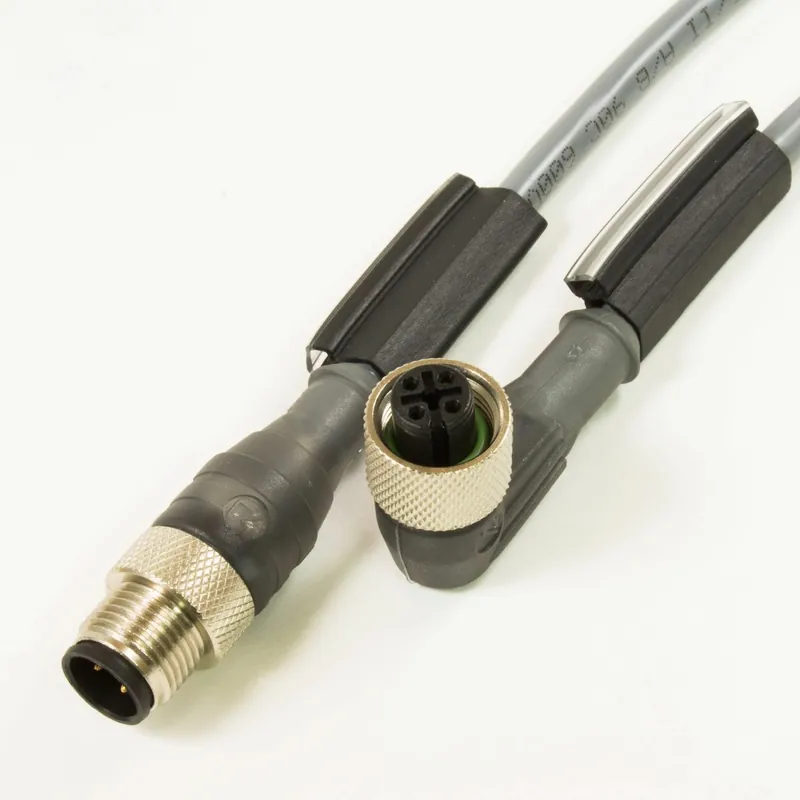 Direct From Factory OBSOLETE - Alpha Connect Cordset - M12 Male Straight to M12 Female 90° - 22AWG 5 Poles - DR05AW106 - Slate - 10M (32.8ft)
