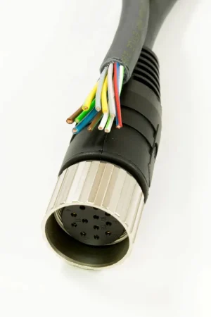 Bargain OBSOLETE - Alpha Connect Cordset - M23 Female Straight to Cut End - 20AWG & 17AWG 19 Poles - ER1900127 - Black - 10M (32.8ft)