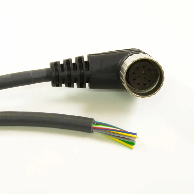 OBSOLETE - Alpha Connect Cordset - M23 Female 90° to Cut End - 20AWG & 17AWG 11 Poles - EW1200126 - Black - 20M (65.6ft) Holiday Sale