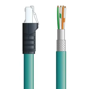 Instant Buy C5E002F01 - LAPP ETHERLINE® Industrial Cordsets 26 AWG / 4 pair CAT5e - Teal Polyurethane (PUR) - RJ45 / Wire Leads connectors - 1m