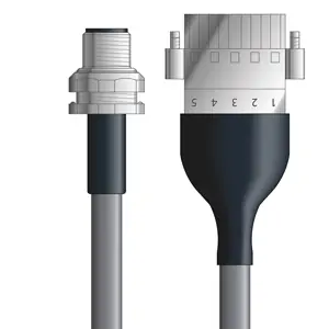 DN4110049S01 - LAPP UNITRONIC® DeviceNet Cordsets 15 & 18 AWG / 1 + 1 pair Bus - Gray PVC - M12 Male Bulkhead / Plug Header connectors - 1m Fast Shipping