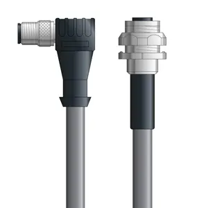 DN4110038S02 - LAPP UNITRONIC® DeviceNet Cordsets 15 & 18 AWG / 1 + 1 pair Bus - Gray PVC - M12 Male 90 deg / M12 Female Bulkhead connectors - 2m Exclusive Offer