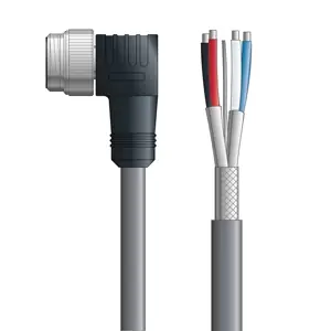 DN4110002S10 - LAPP UNITRONIC® DeviceNet Cordsets 15 & 18 AWG / 1 + 1 pair Bus - Gray PVC - 7/8 in Male 90 deg / Wire Leads connectors - 10m Express Delivery