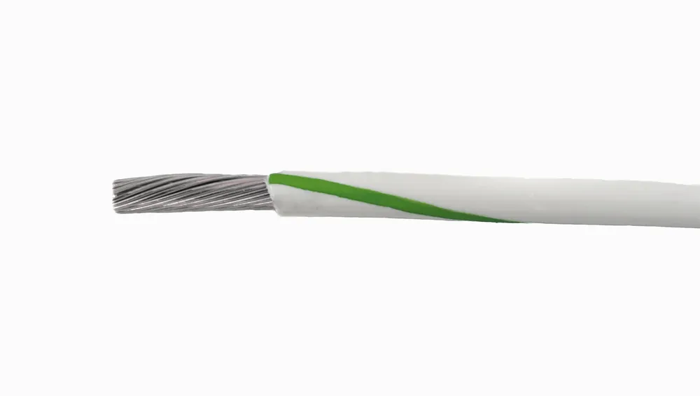 1855 WG001 - Alpha Wire MIL-W-16878E/1/Type B/MIL-W-76B/Type LW PVC Hook-Up/Lead Wire - 22 AWG - 7/30 Stranded Conductor - Tinned Copper - 600V - White/Green - 1000ft Popular