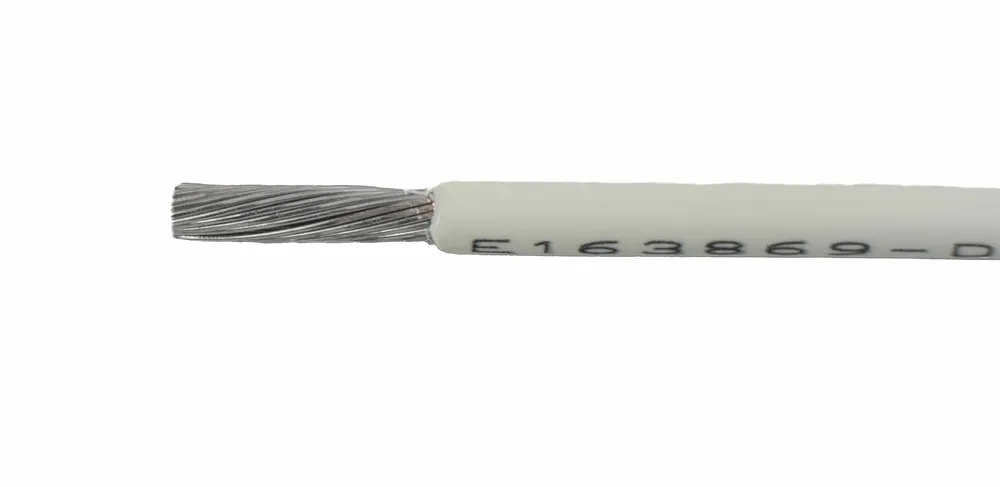 Secure Checkout Alpha Wire EcoWire® Hook-Up/Lead Wire - 14 AWG Solid Conductor - Tinned copper - 600V - White - 100 ft