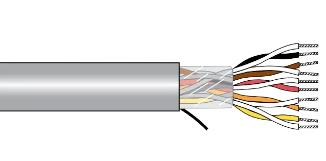 Brand New Alpha EcoCable® Mini Unshielded Multipair Cable - 28 AWG 6 Pair - Slate - 300V - 100 ft