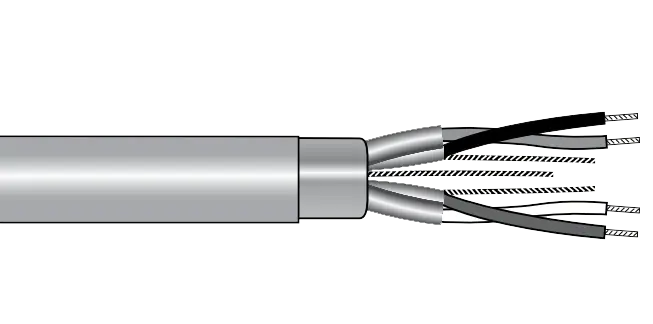 Alpha EcoCable® Mini Foil Shield Multipair Cable - 28 AWG 2 Pair - Slate - 300V - 1000 ft Mega Sale