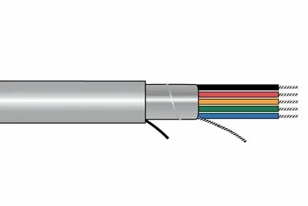 Order Now Alpha Xtra-Guard®1 Foil Shield Multiconductor Cable - 20 AWG 7 Conductor - Slate - 600V - 1000 ft
