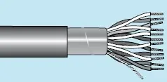 Alpha Essentials Multi-Pair Cable - Foil Shield - 24 AWG 8 Pair - Gray - 300V - 500ft - Alpha 6208C SL002 Genuine