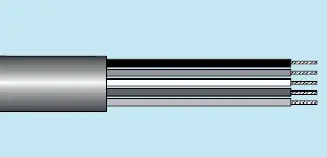 Alpha Essentials Multi-Conductor Low Smoke Zero Halogen (LSZH) Cable - Unshielded - 22 AWG 9 Conductor - Gray - 300V - 500ft - Alpha 1179L SL002 Brand New