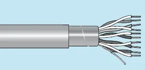 While Supplies Last Alpha Essentials Multi-Pair Low Smoke Zero Halogen (LSZH) Cable - Foil Shield - 24 AWG 2 Pair - Gray - 300V - 100ft - Alpha 5472L SL005