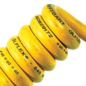 Special Discount 73220145 LAPP ÖLFLEX® SPIRAL 540 P Retractable Coiled Cable (39" - 138" length) - Unshielded - 16 AWG 2 Conductor - Yellow